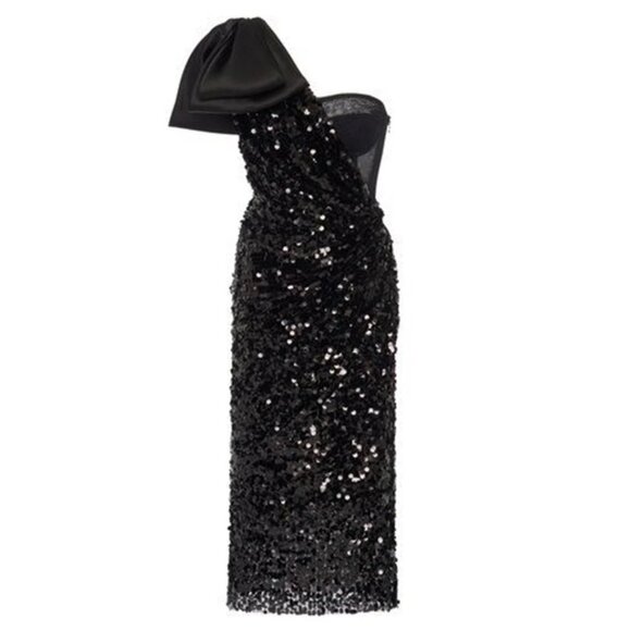 Dolce & Gabbana  Follow Bow-Embellished Sequin Dress Size 44 IT, M US NEW - Picture 9 of 13